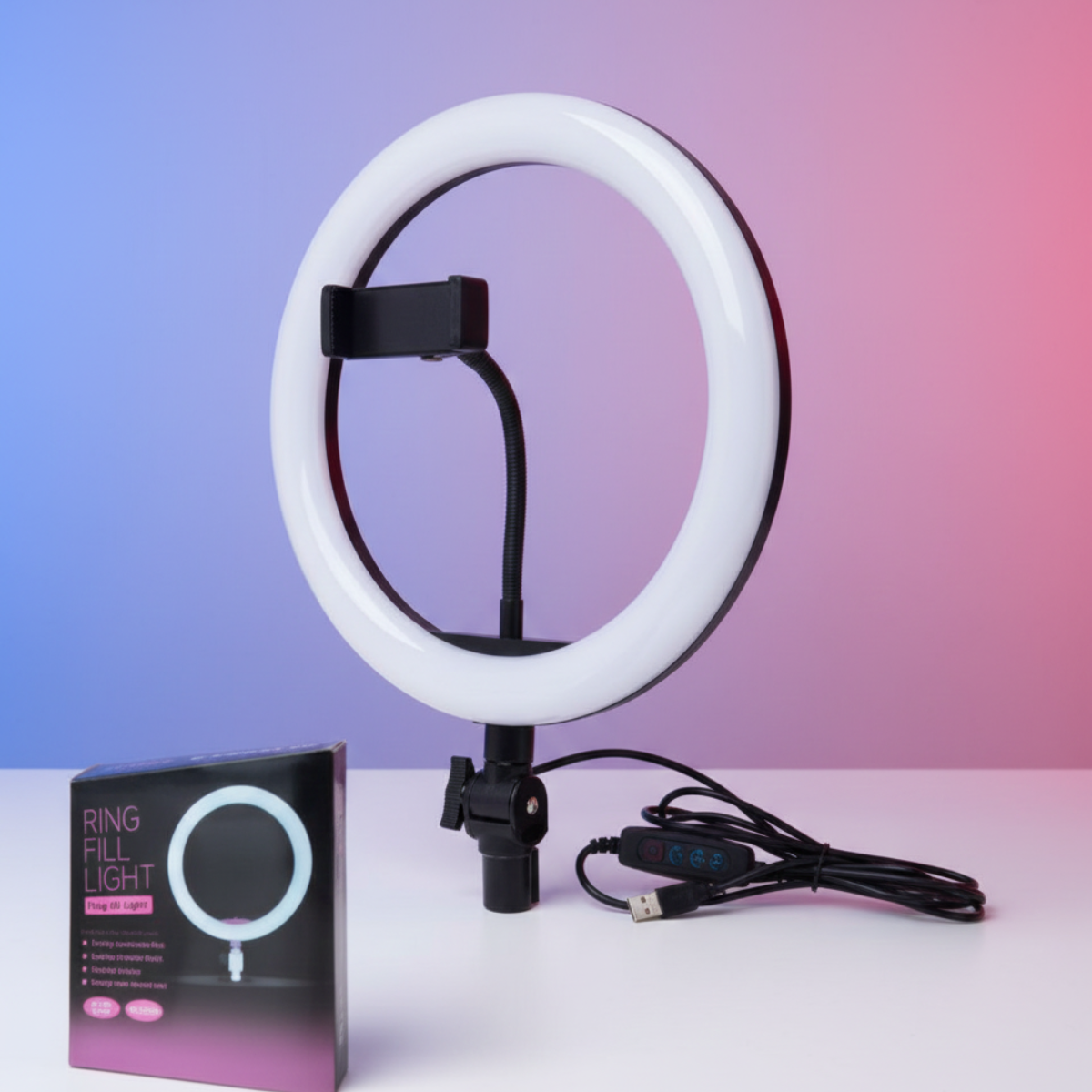 Untitled design (8) 26cm LED Ring Fill Light – 3 Light Modes for Professional Lighting - Image 1